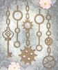 Scrapaholics Laser Cut Chipboard 2mm Thick-Memoirs Dangles, 5/Pkg, 8"-1.25" S53887