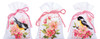 Vervaco Counted Cross Stitch Sachet Bags Kit 3.2"X4.8" 3/Pkg-Birds And Blossoms (18 Count) V0182726