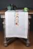 Vervaco Stamped Table Runner Cross Stitch Kit 16"X40"-Fresh Flowers V0170777
