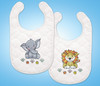 Design Works Stamped Bib Cross Stitch Kit 9"X14" 2/Pkg-In the Jungle DW7114