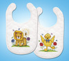 Design Works Stamped Bib Cross Stitch Kit 9"X14" 2/Pkg-ABC Fun - DW7105