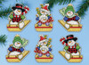 Design Works Plastic Canvas Ornament Kit 3.5"X4" Set of 6-Sledding Snowmen (14 Count) DW6882