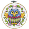 Design Works Counted Cross Stitch Kit 4" Round-Owl (14 Count) - DW7070 Design Works Counted Cross Stitch Kit 4" Round-Owl (14 Count) - DW7070