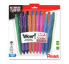 6 Pack - Pentel Wow! Retractable Ballpoint Pens 1.4mm 18/Pkg-Assorted - 444BP18M - 072512284100