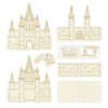 2 Pack - P13 Light Chipboard Decoration Base 8"X8"-Once Upon A Time, Castle - P13ONC50 2 Pack - P13 Light Chipboard Decoration Base 8"X8"-Once Upon A Time, Castle - P13ONC50