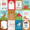25 Pack Fun On The Farm Double-Sided Cardstock 12"X12"-3"X4" Journaling Cards FF280-3