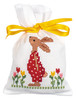 Vervaco Counted Cross Stitch Sachet Bags Kit 3.2"X4.8" 3/Pkg-Easter Rabbits In Tulip Garden (18 Ct) -V0196545