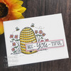Creative Expressions 6"X4" Clear Stamp Set By Sam Poole-Bee-You-Tiful Beehive CEC996