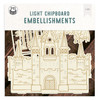P13 Light Chipboard Decoration Base 8"X8"-Once Upon A Time, Castle - P13ONC50 P13 Light Chipboard Decoration Base 8"X8"-Once Upon A Time, Castle - P13ONC50