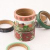 Vicki Boutin Evergreen & Holly Washi Tape 8/Pkg-W/Gold Foil Accents VBEH3716