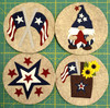 Rachel's Of Greenfield Felt Coaster Pattern-Patriotic P0622