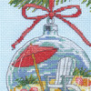 Dimensions Counted Cross Stitch Kit 5"X7"-Beach Ornament (14 Count) - 70-09001
