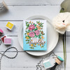 Pinkfresh Studio Stencils 4.25"X5.25" 6/Pkg-Fancy Rose Bunch Layering PF160322