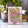 Pinkfresh Studio Stencils 4.25"X5.25" 6/Pkg-Fancy Rose Bunch Layering PF160322