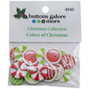 6 Pack - Buttons Galore Christmas Themed Buttons-Colors Of Christmas 18/Pkg - CBTP-4840 - 840934076593