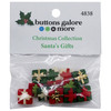 6 Pack Buttons Galore Christmas Themed Buttons-Santa's Gifts 12/Pkg -CBTP-4838 - 840934076579