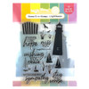 Waffle Flower Stencil-N-Stamp-Lighthouse WFS078