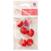 Strawberry Milkshake Strawberry Enamel Charms 6/PkgFG998615 - 655350998615