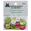 Buttons Galore Christmas Themed Buttons-Santa's Sparkle 16/Pkg - CBTP-4841 - 840934076609
