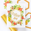 Pinkfresh Studio Stencils 4"X9" 6/Pkg-Pears & Pomegranates Layering PF162522