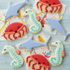 3 Pack Wilton Metal Cookie Cutter Set 3/Pkg-Seahorse, Jellyfish And Shark -W0800358