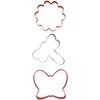 3 Pack Wilton Metal Cookie Cutter Set 3/Pkg-Flower, Butterfly And Dragonfly -W0800356