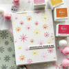 Pinkfresh Studio Cling Rubber Background Stamp A2-Snowflakes PF176222