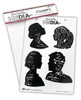 Dina Wakley Media Cling Stamps 6"X9"-Text Profiles MDR81319