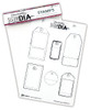 Dina Wakley Media Cling Stamps 6"X9"-Perforated Tags MDR81272