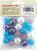 CousinDIY Bubblegum Bead 20mm 20/Pkg-Purple, Teal, White Mix - 40002174