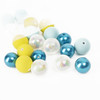 CousinDIY Bubblegum Bead 20mm 20/Pkg-Yellow, Blue, White Mix 40002175