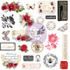 3 Pack Magnolia Rouge Cardstock Ephemera 48/Pkg-W/Foil Detail P658236