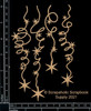3 Pack Scrapaholics Laser Cut Chipboard 1.8mm Thick-Scribble Star Dangles, 4/Pkg, 1"-6" S53610