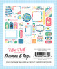 Echo Park Cardstock Ephemera 33/Pkg-Frames & Tags, Sun Kissed SK312025