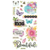Simple Vintage Life In Bloom Chipboard Stickers-6"X12" SVL19728