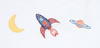 Jack Dempsey Children's Stamped Pillowcase W/Perle Edge-Outer Space 1605 936