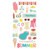 Retro Summer Chipboard Stickers -6"X12" RET20016