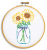 Jack Dempsey Stamped Hoop Kits 6"-Sunflowers 4096 716