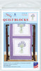 Jack Dempsey Stamped White Quilt Blocks 18"X18" 6/Pkg-Lavender 732 791 - 013155477917