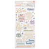 3 Pack Gingham Garden Thickers Stickers 65/Pkg-Phrase W/Gold Foil CP014016 - 718813173537