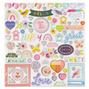 3 Pack Paige Evans Blooming Wild Chipboard Stickers 12"X12"-Foam W/Holographic Foil -PE014066 - 718813174466
