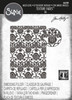 Sizzix Texture Fades Embossing Folder By Tim Holtz-Multi-Level Tapestry 666388 - 630454285892