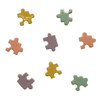 6 Pack Buttons Galore Flatbackz Embellishments-Puzzle Pieces FBZ-106