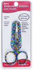 12 Pack Allary Embroidery Scissors W/Leather Sheath 3.75"-Assorted Buttons, Dots And Chevron 12023A