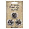 2 Pack Idea-Ology Metal Large Fasteners-Antique Silver, Copper & Brass TH94314 - 040861943146