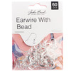3 Pack John Bead Earwire with Bead 60/Pkg-Silver 1401003 - 665772202993