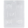 6 Pack Life Of The Party Soap Mold 7.75"X10.25"-5 Cavity Flowers 151-70