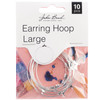 3 Pack John Bead Earring Hoop Large 38mm 10/Pkg-Silver 1401031 - 665772203266