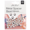3 Pack John Bead Metal Spacer Bead 6mm 44/Pkg-Silver 1401068 - 665772203778