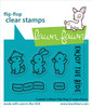 3 Pack Lawn Fawn Clear Stamps 3"X2"-Coaster Critters Flip-Flop LF3075 - 789554578547